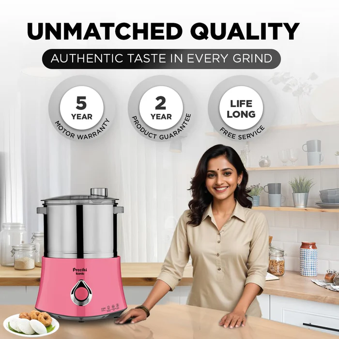 Preethi Iconic Table Top Wet Grinder - 150 W - 2 Litre